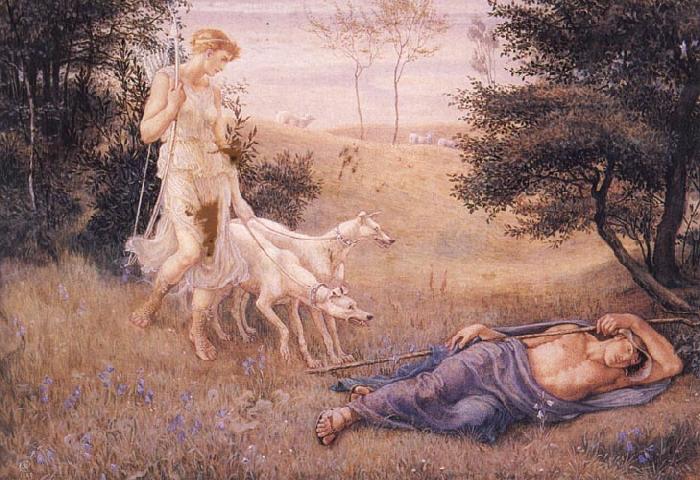 Walter Crane Diana and Endymion oil painting image